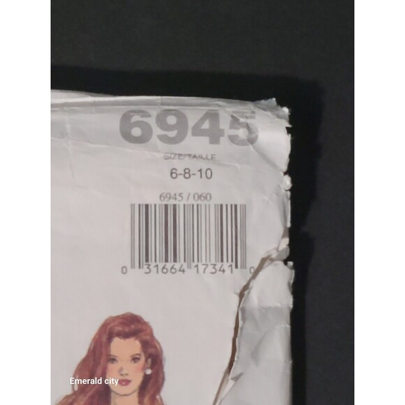 Vtg Butterick Sewing Pattern 6945 Vest Blouse Skirt Pants Sizes 6 -8- 10 Uncut - Picture 2 of 6